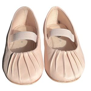 Zara Blush Pink Pleated Ballet Flats Toddler sz 21 US 5.5